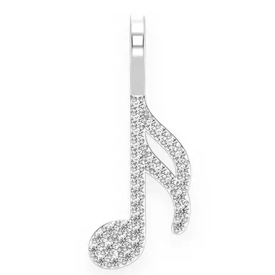 0.15CTW Diamond Music Note Pendant