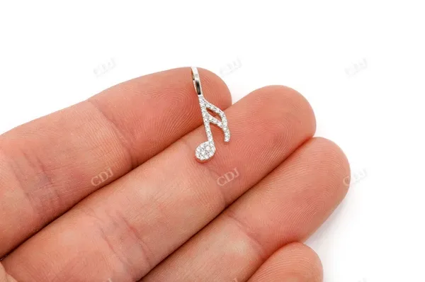 0.15CTW Diamond Music Note Pendant