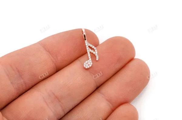 0.15CTW Diamond Music Note Pendant