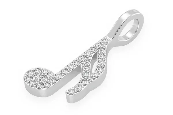 0.15CTW Diamond Music Note Pendant
