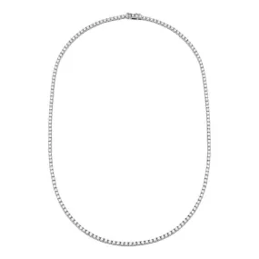 14k White Gold Classic Diamond Tennis Necklace
