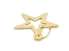 14KGF Star Cut Out Charm , Sku#1457-C
