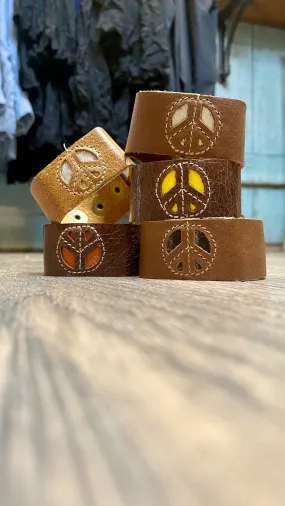 1" Peace Lthr Cuff