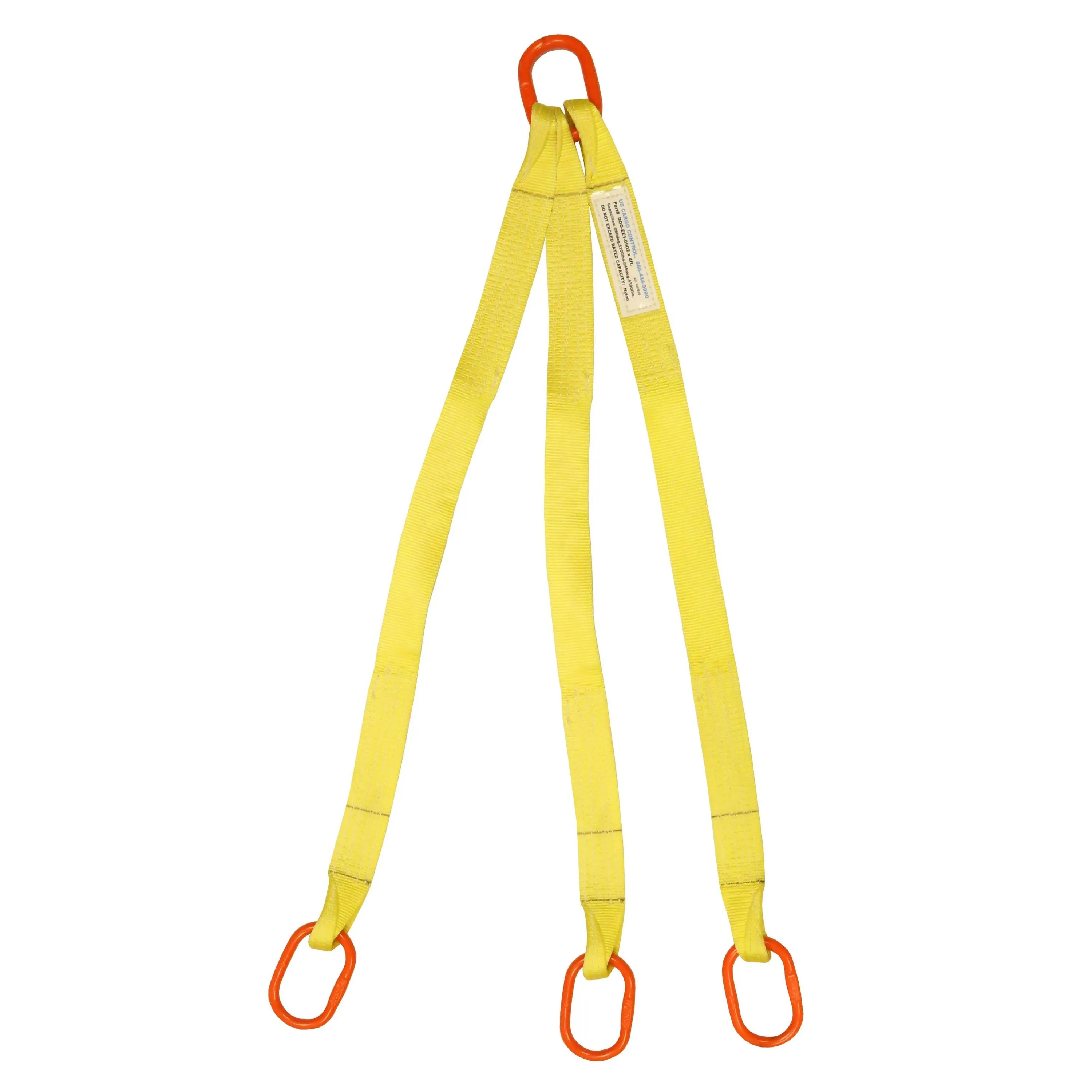 2"x5' (2 ply) Triple Leg Nylon Sling w/ Master Link Both Ends