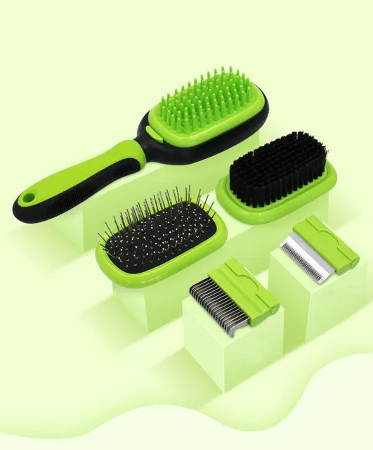 5 In 1 Grooming Comb & Brush Set