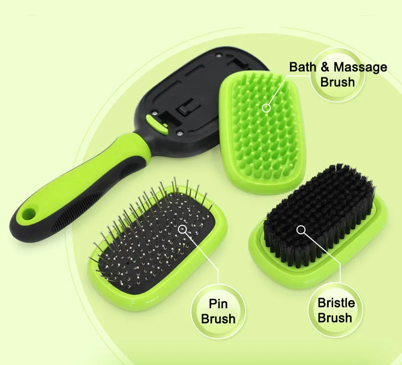 5 In 1 Grooming Comb & Brush Set