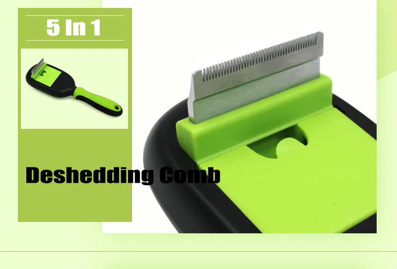 5 In 1 Grooming Comb & Brush Set