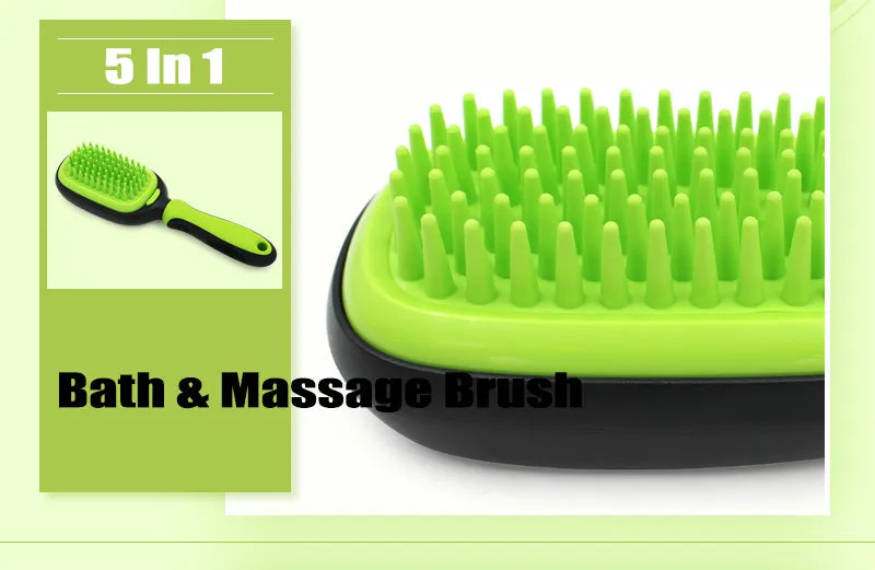5 In 1 Grooming Comb & Brush Set