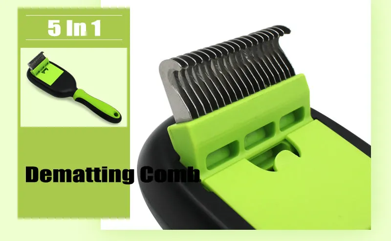 5 In 1 Grooming Comb & Brush Set