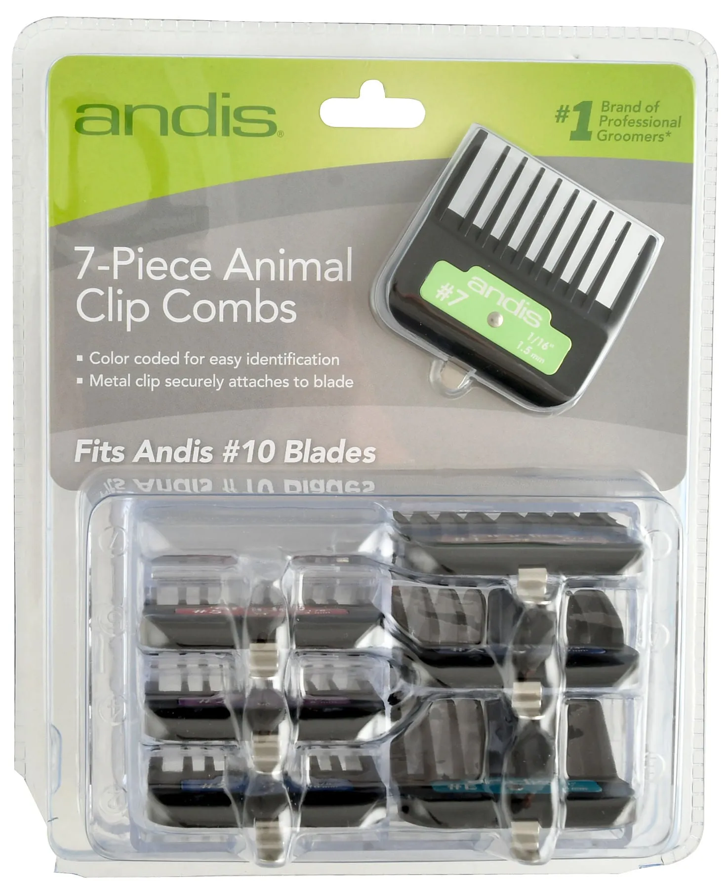 7-Piece Animal Clip Comb Set