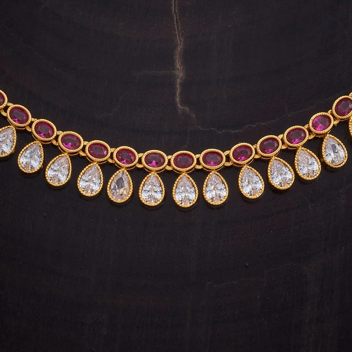 92.5 Silver Zircon Necklace 153433