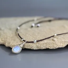 Adjustable Moonstone Choker Necklace