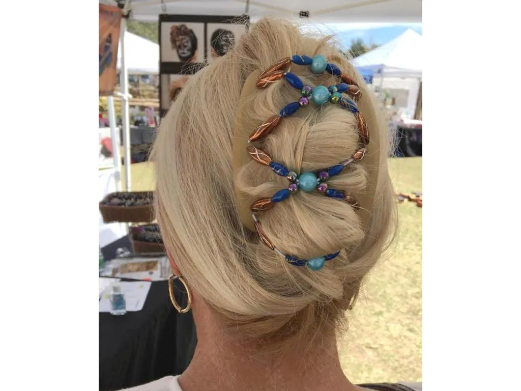 African Butterfly Hair Comb - Dalena Brown 126