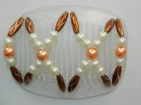 African Butterfly Hair Comb - Dalena Clear 10