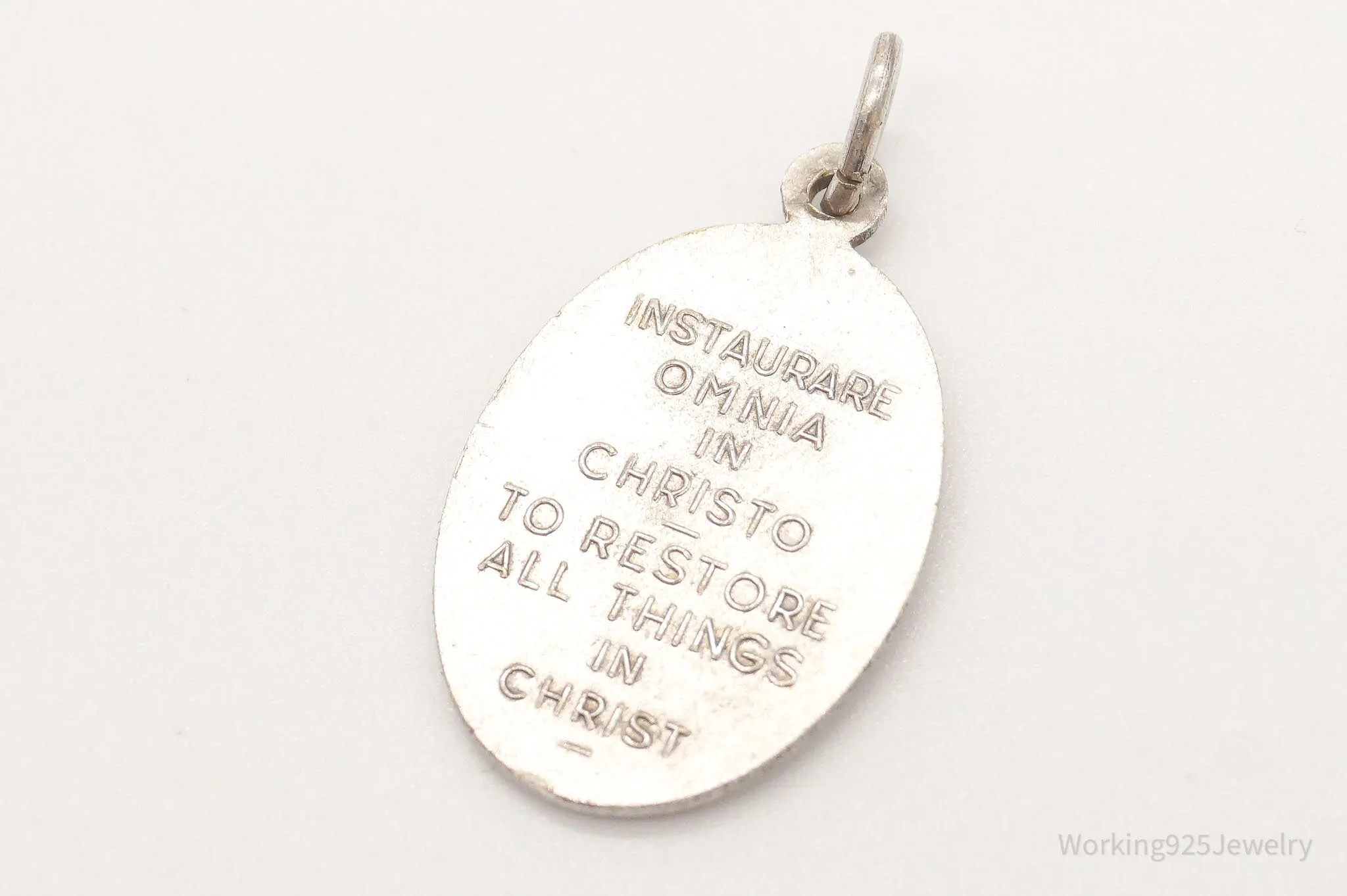 Antique Italian Pope Vatican Sanctvs Pivs Silver Pendant