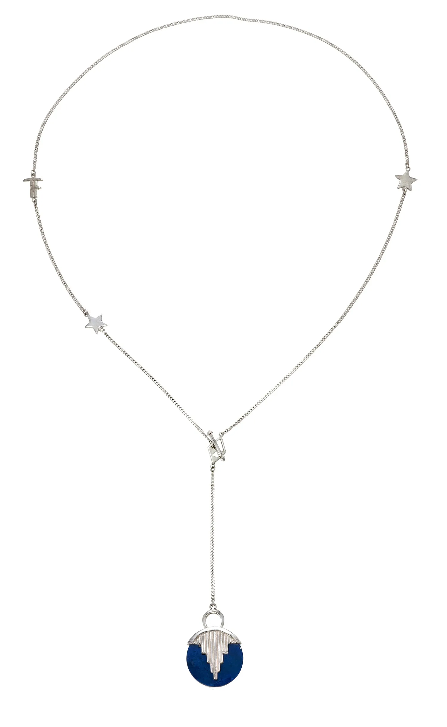 AURORA PENDULUM NECKLACE - SILVER
