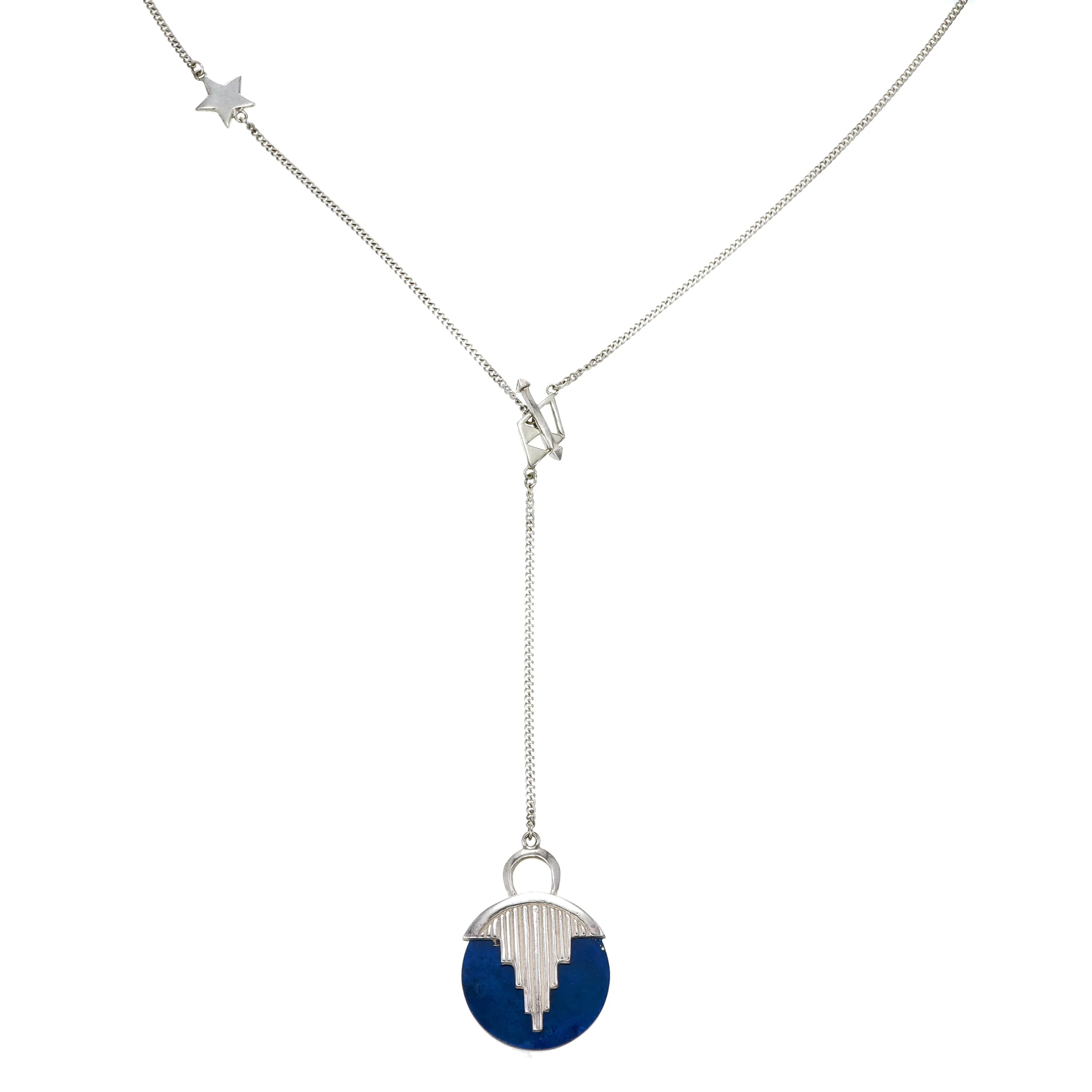 AURORA PENDULUM NECKLACE - SILVER