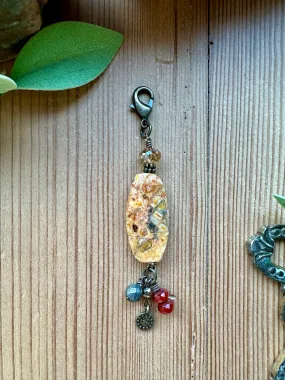 Autumn Spice Crazy Lace Agate Pendant