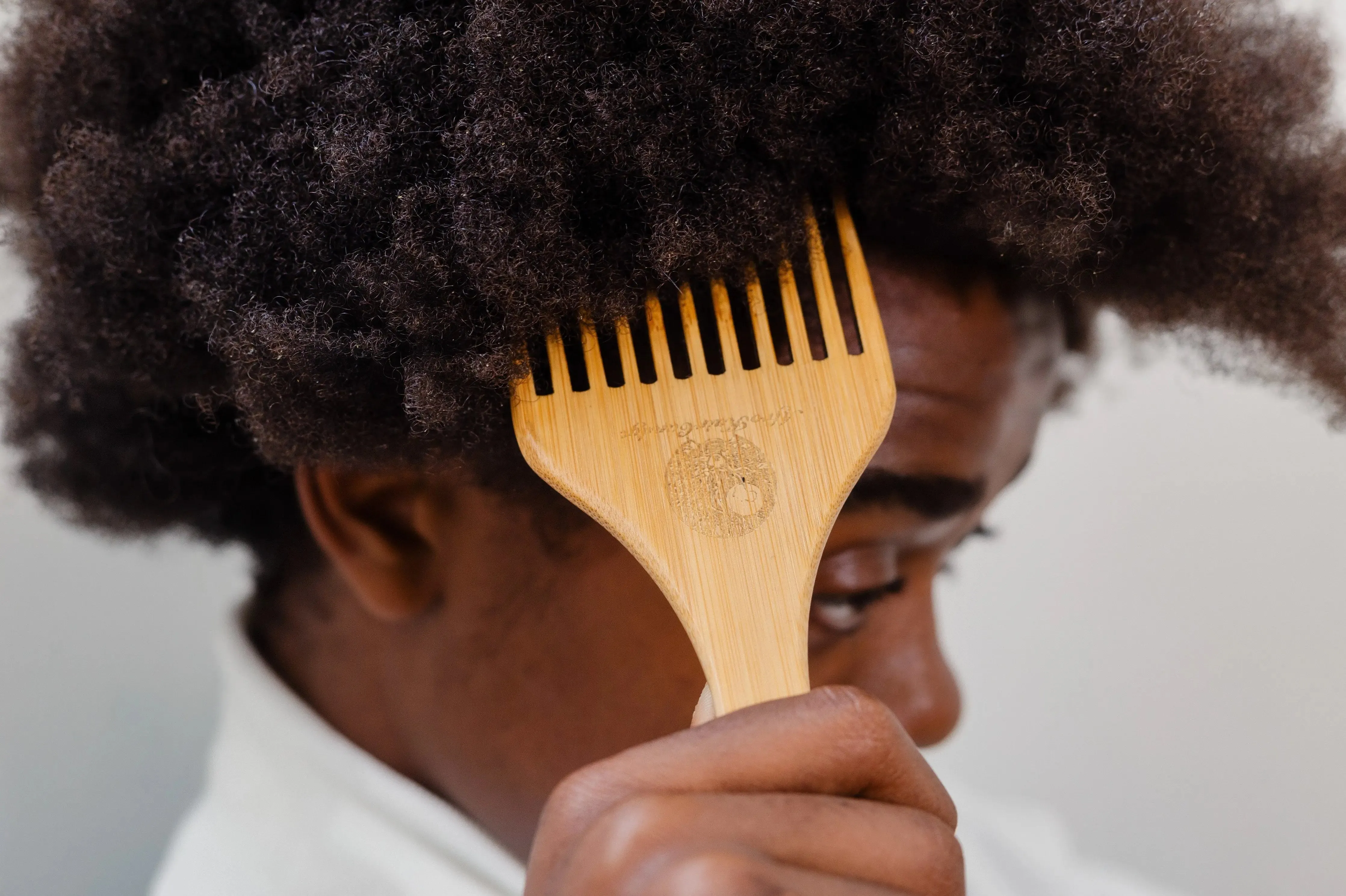 Bamboo Afro Comb