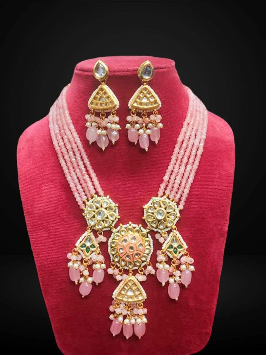 Beaded Statement Necklace Set