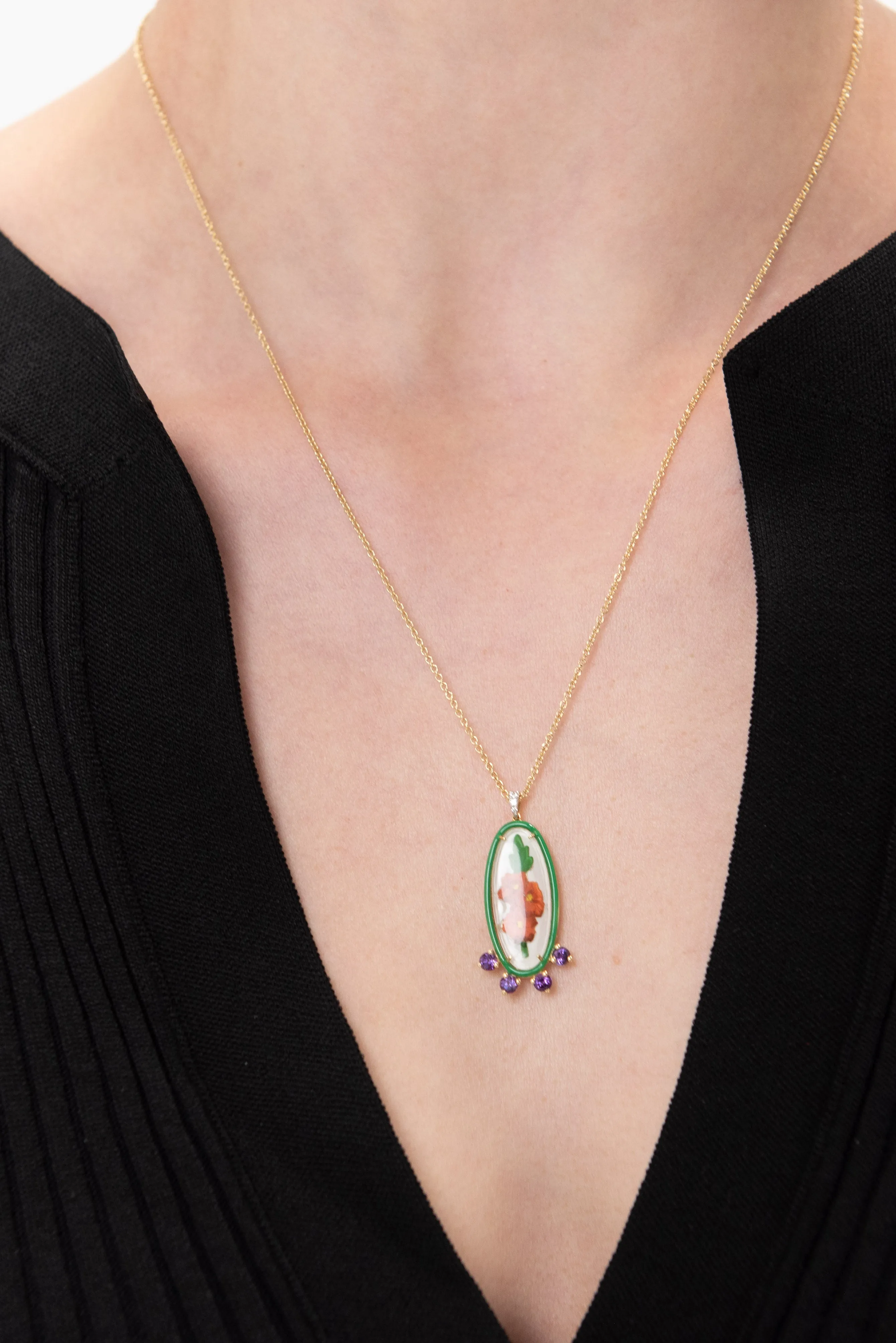 Begonia Necklace, Green