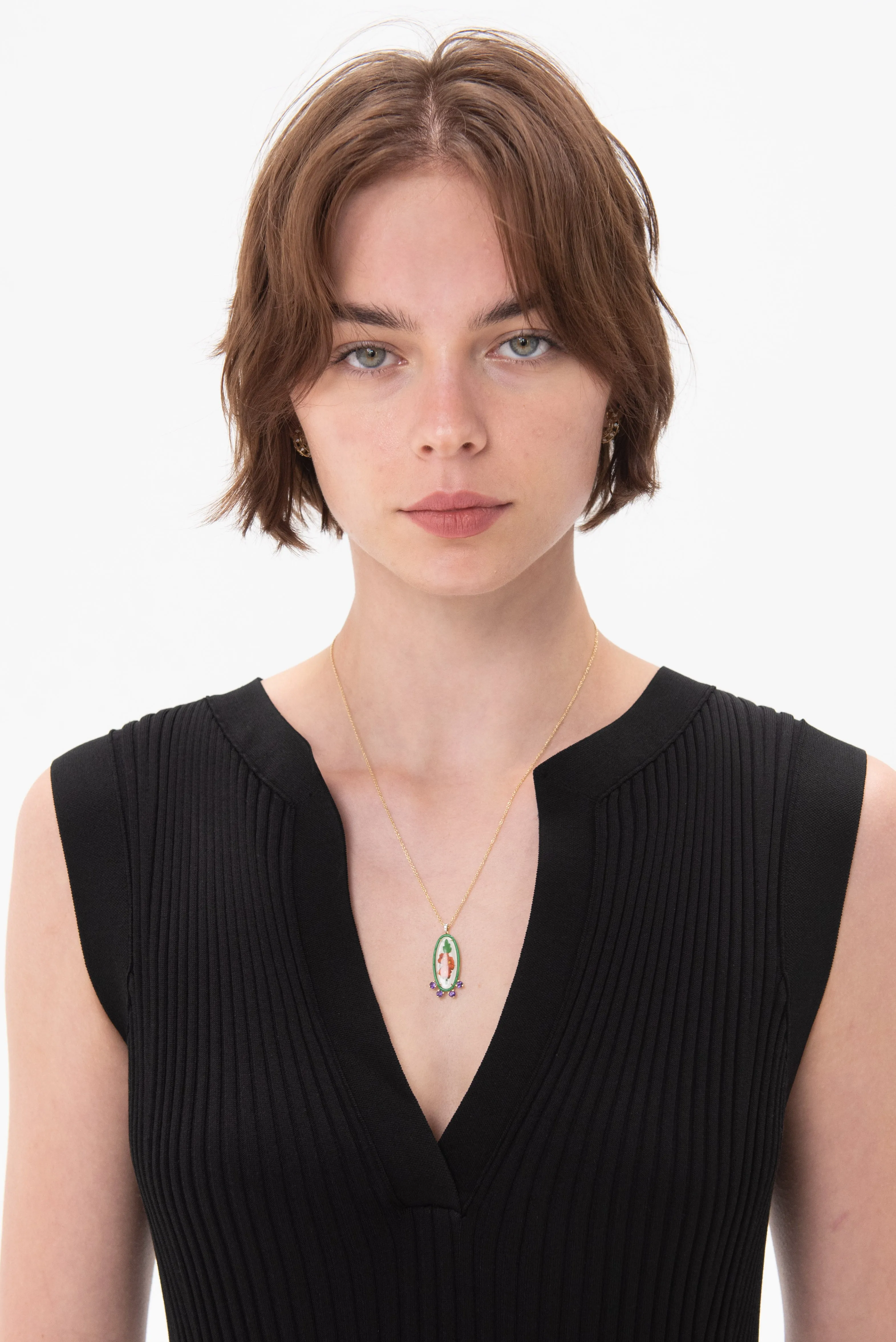 Begonia Necklace, Green