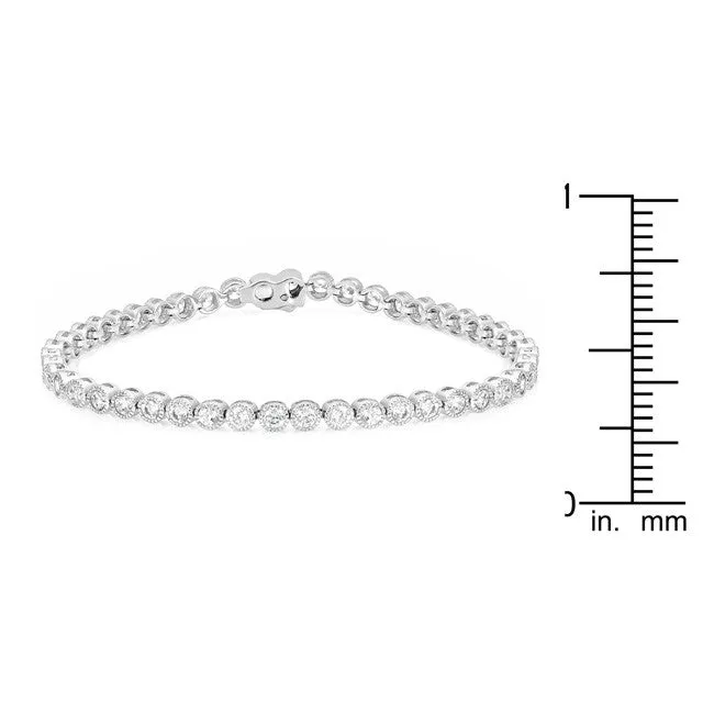 Bezel Cubic Zirconia Tennis Bracelet