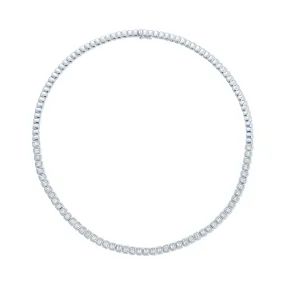 BEZELED RADIANT CUT DIAMOND CHOKER