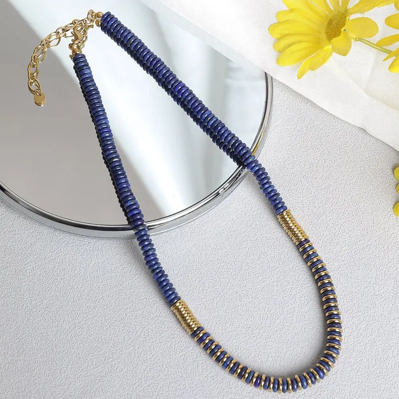 Bohemian Style Exotic Lapis Lazuli Necklace