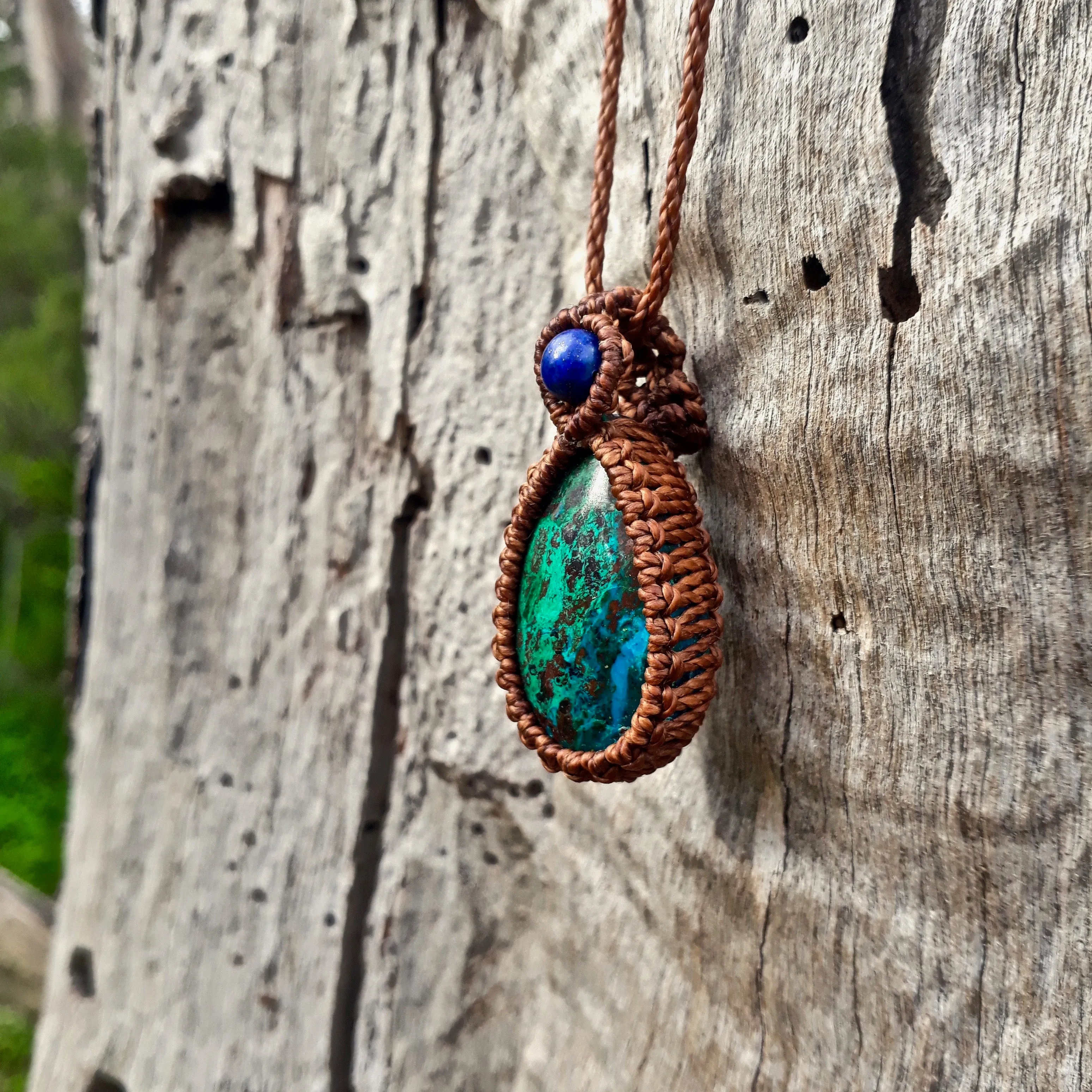 Chrysocolla malachite necklace