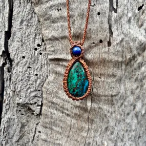 Chrysocolla malachite necklace