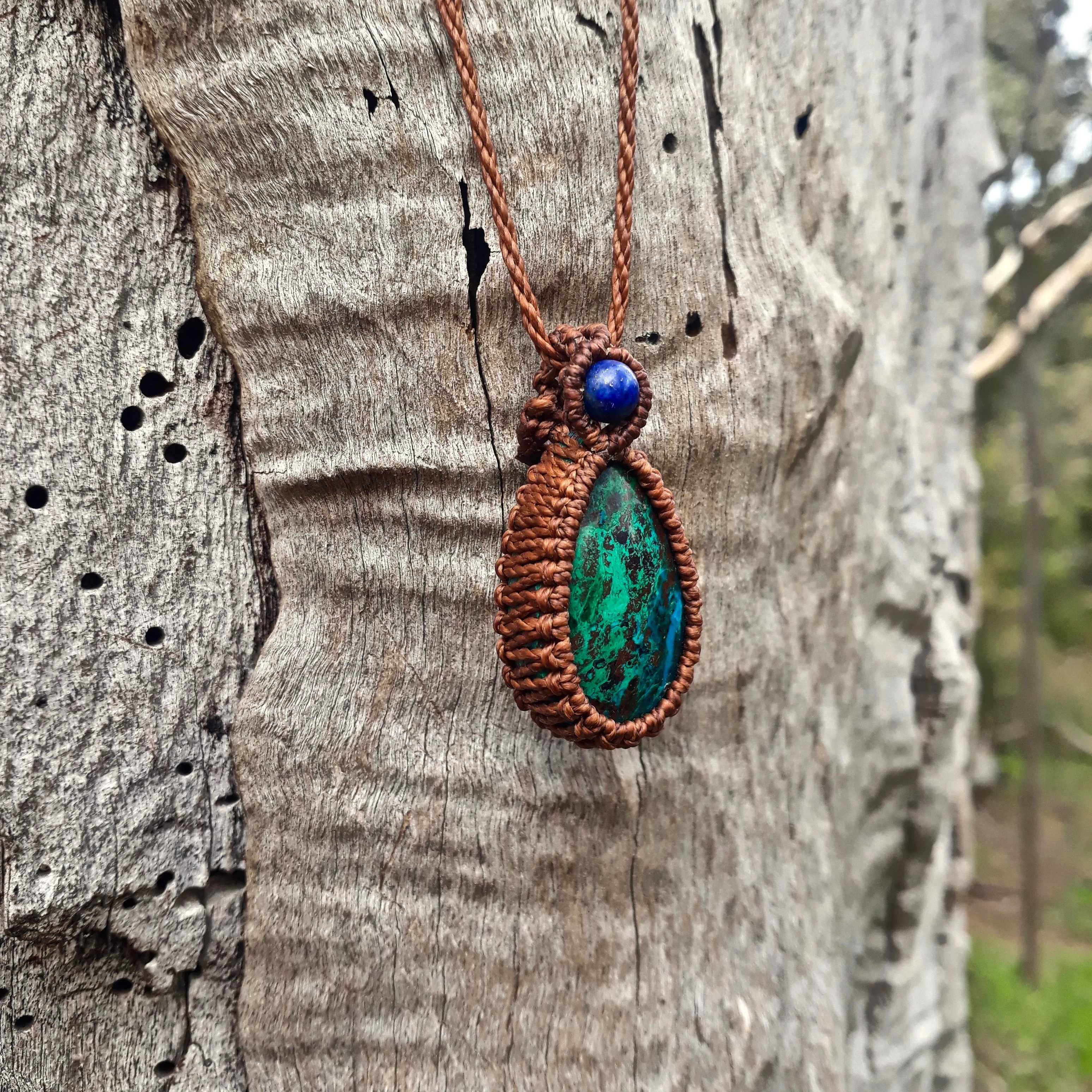 Chrysocolla malachite necklace