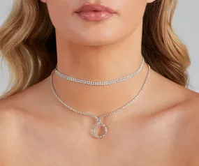 Circle Me Not Rhinestone Collar Set