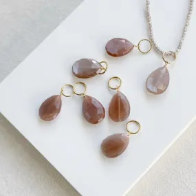 Coffee Moonstone Drop Bijou Charm