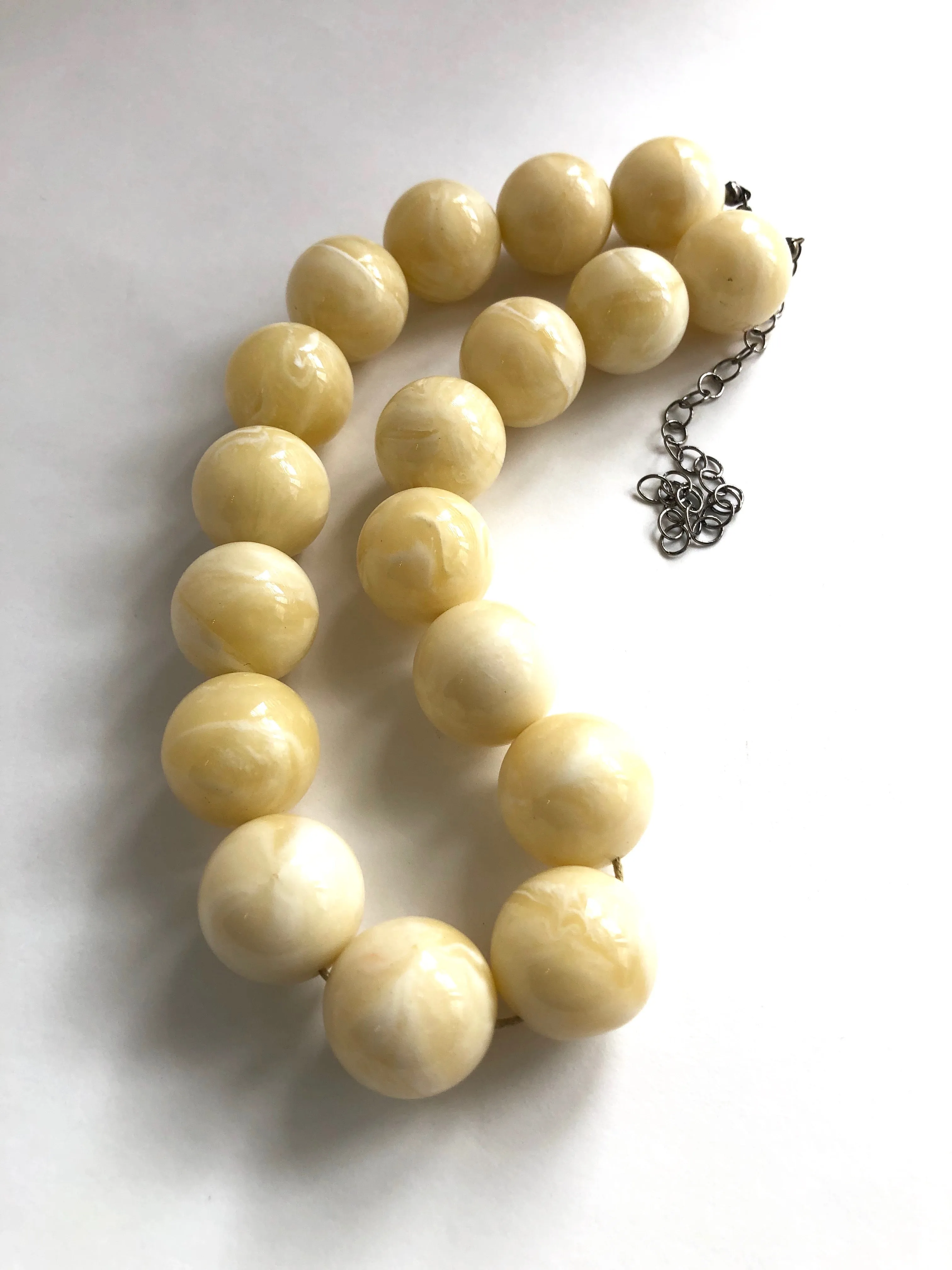 Cream Marbled Marco Necklace