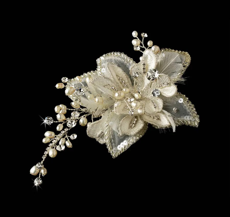 Crystal & Freshwater Pearl Bridal Hair Comb