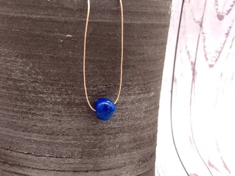 Crystal Bead Necklace on Fine Cord
