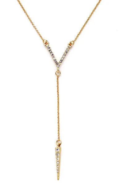 Crystal Y Necklace