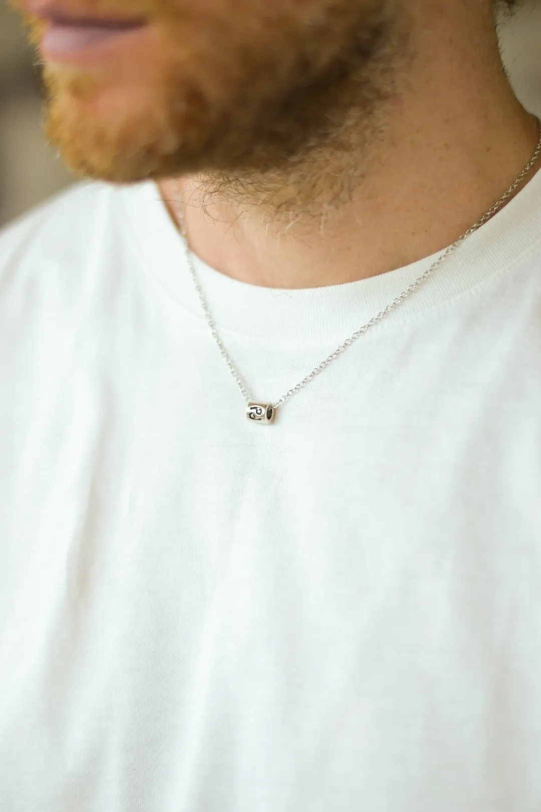 Custom Zodiac sign necklace for men, cancer sign, stainless steel chain