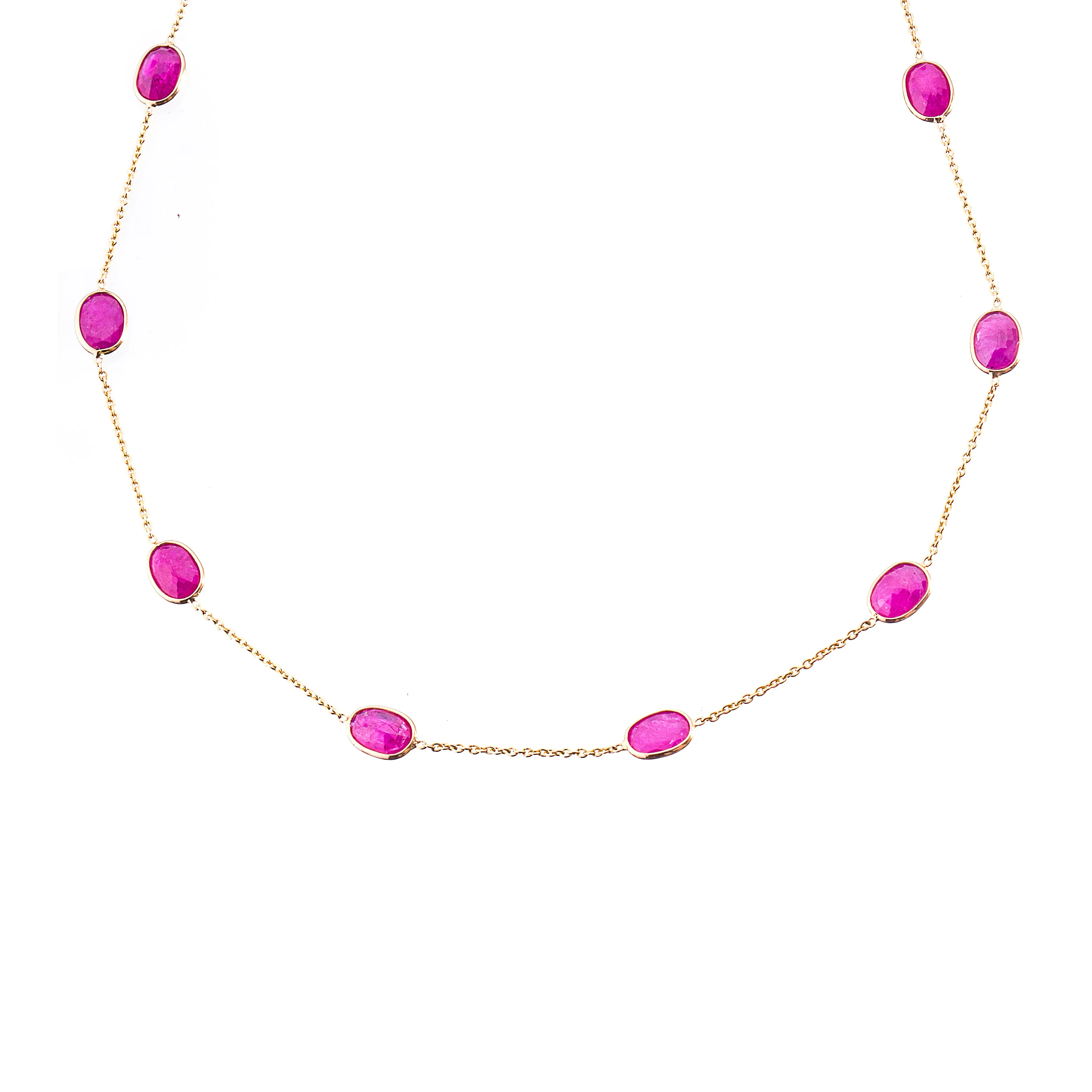 Delara Ruby Necklace, 18K Gold