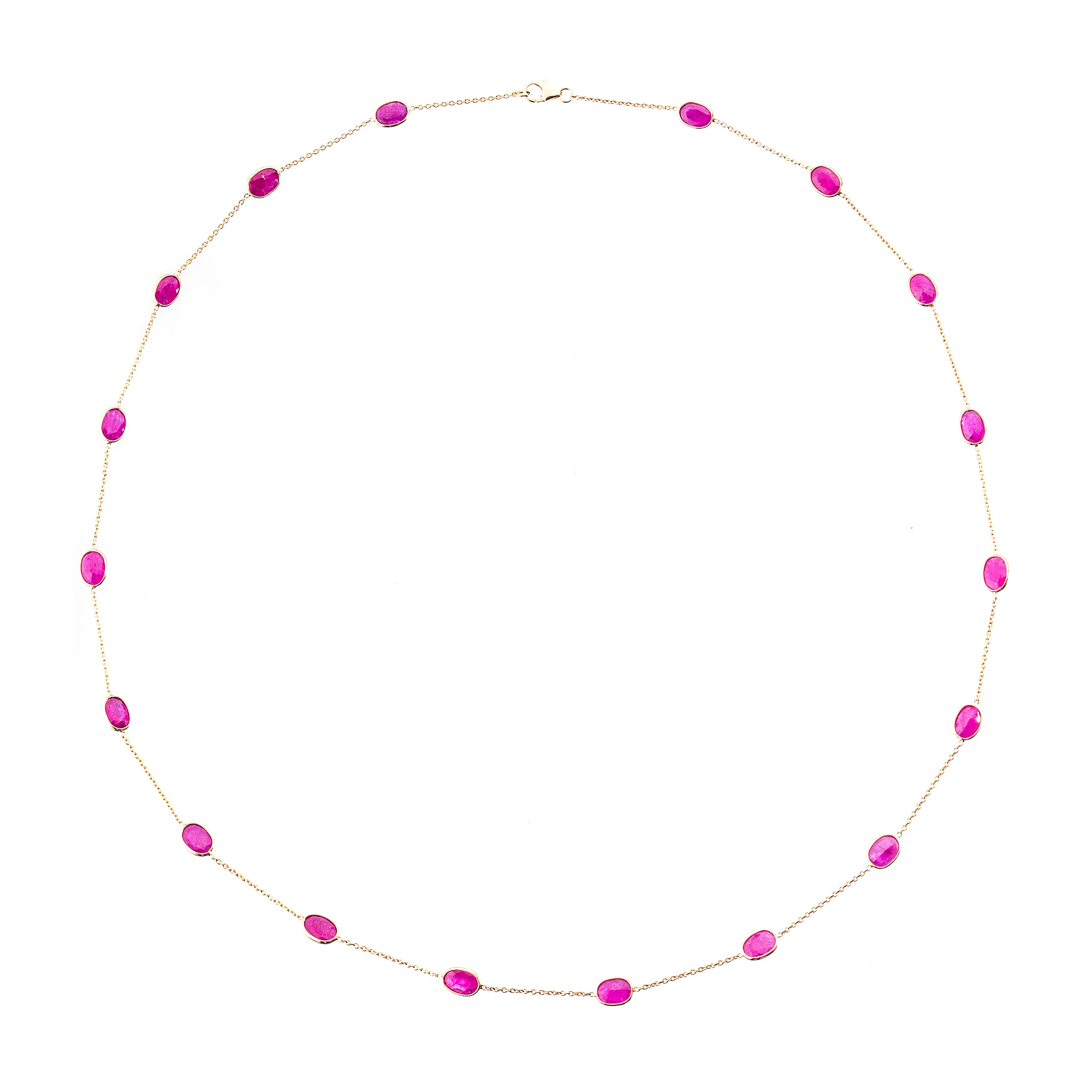 Delara Ruby Necklace, 18K Gold