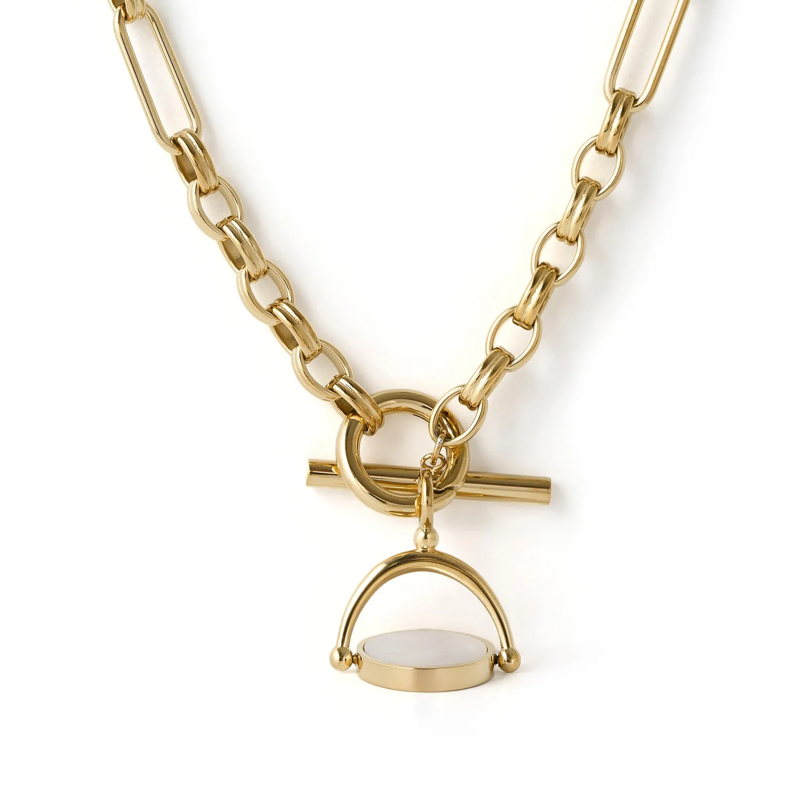 Delilah Spinner Necklace - Rose Quartz