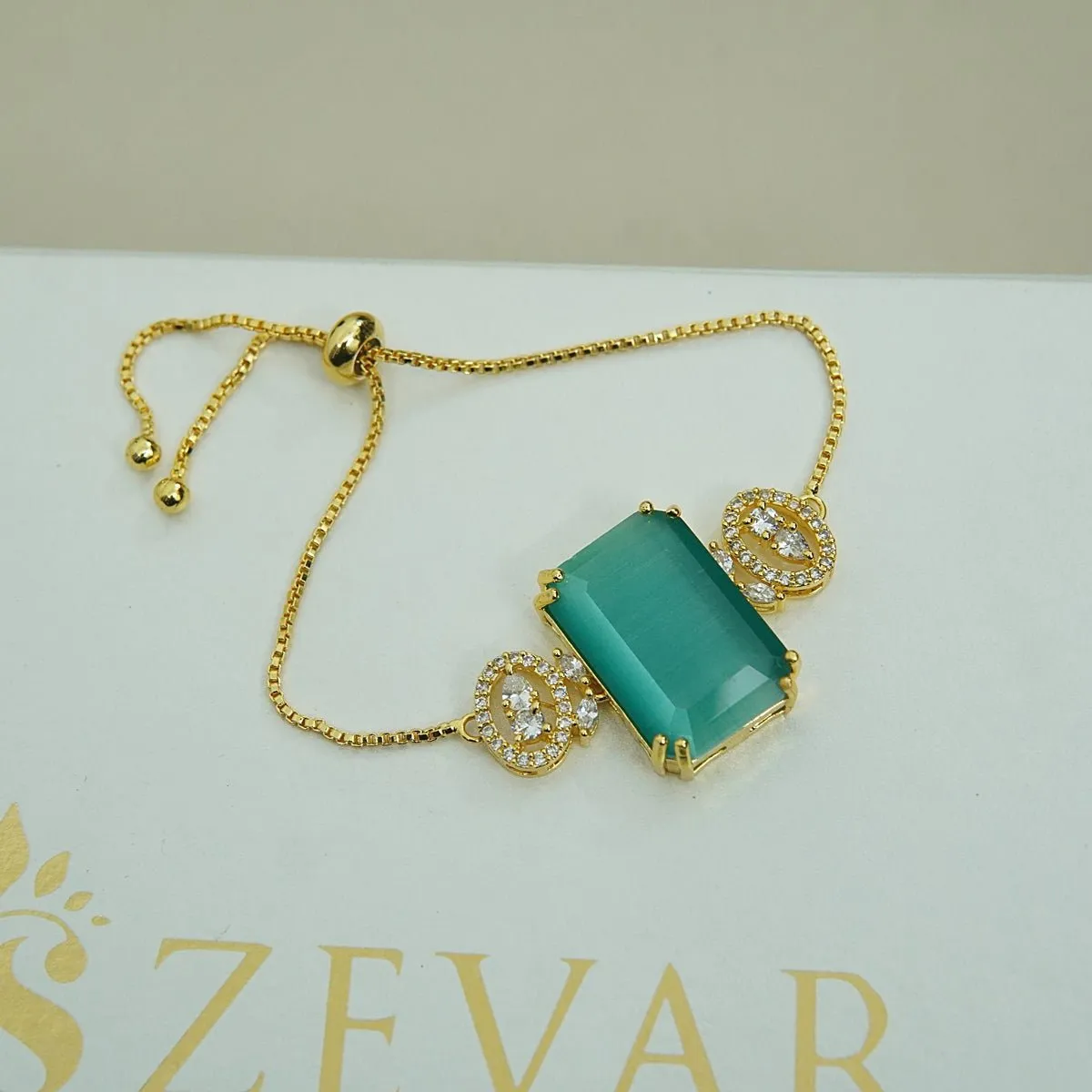 Doubleds Zirconia Adjustable Bracelet