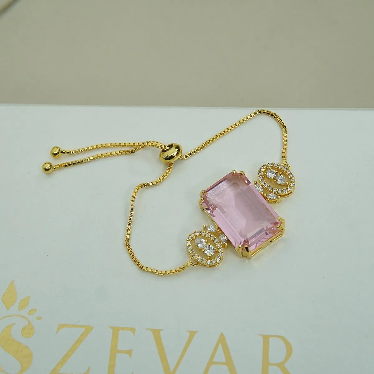 Doubleds Zirconia Adjustable Bracelet
