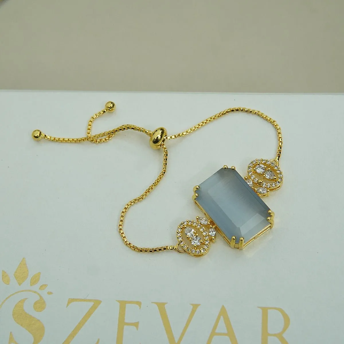 Doubleds Zirconia Adjustable Bracelet