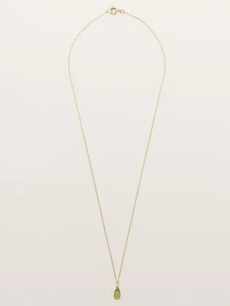 Drop Cut Gemstone Necklace