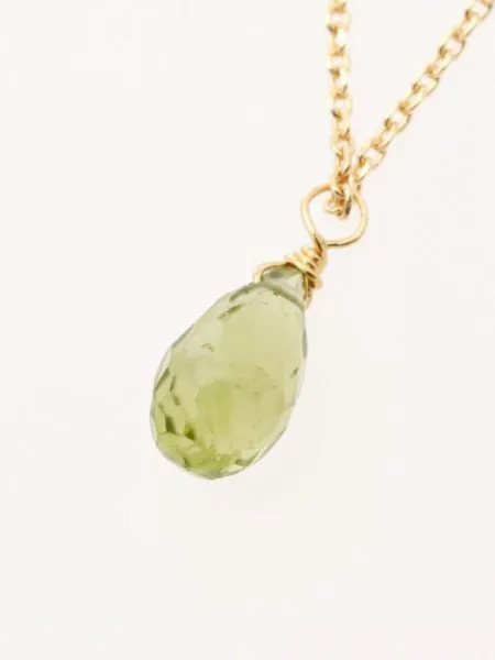 Drop Cut Gemstone Necklace