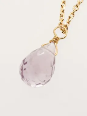 Drop Cut Gemstone Necklace