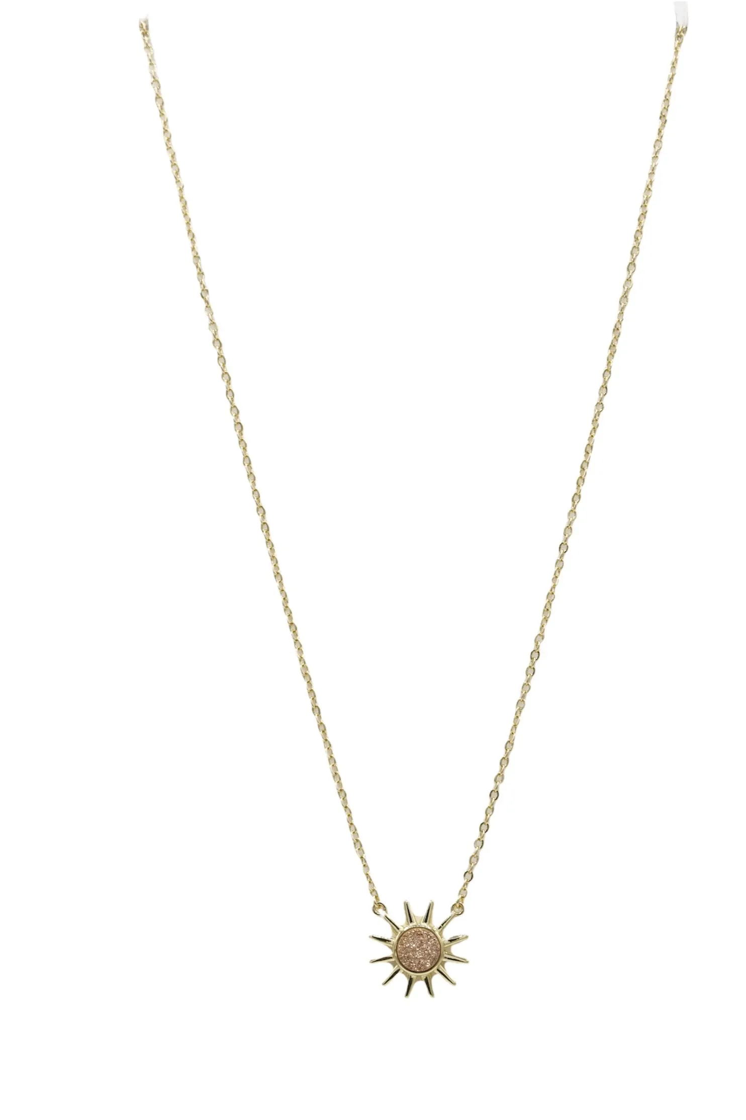 Druzy Sun Necklace