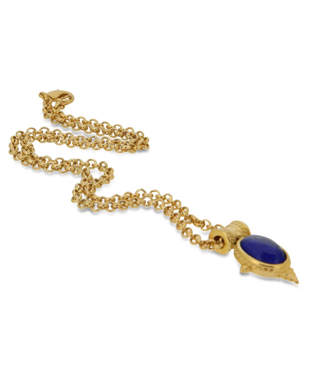 Egyptian Revival Necklace with Lapis